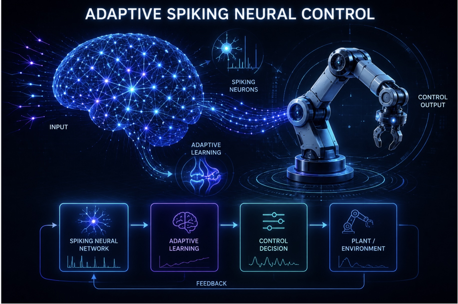 Spiking neural control